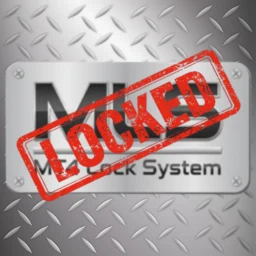 旧デザインのロックスタンプ（赤いLOCKEDの型押し）