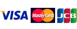 対応決済：VISA・Mastercard・JCB