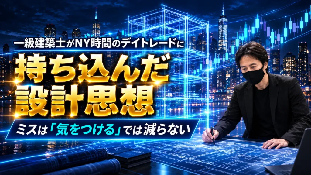 設計思想：一級建築士がNY時間のデイトレードに持ち込んだ考え方