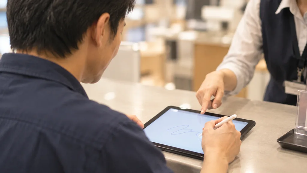 受け取りの日、新しいペンの動作確認をしながら自分の判断を正当化する筆者