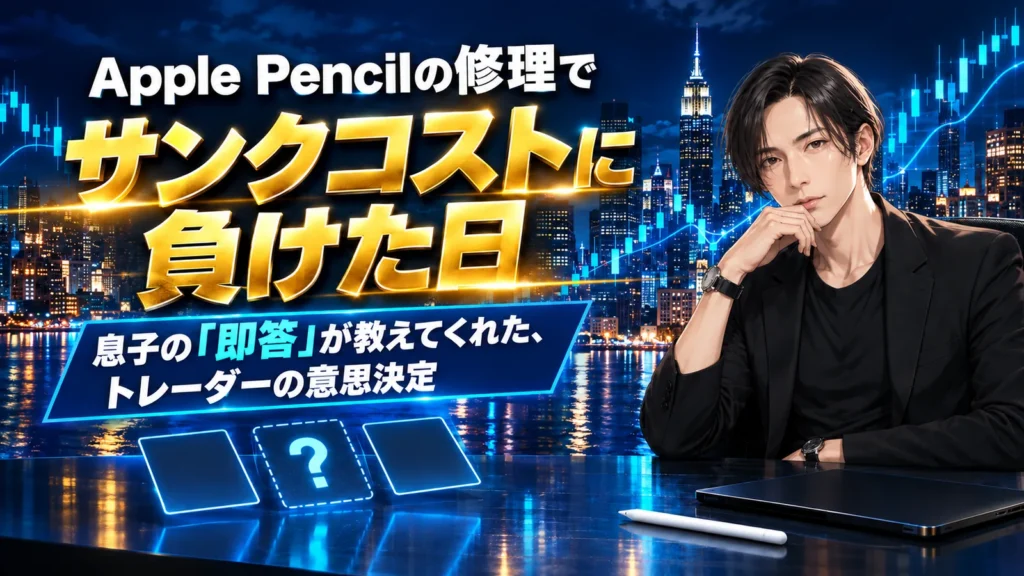 Apple Pencilの修理で、私はサンクコストに負けた｜息子の即答が教えてくれたトレーダーの意思決定